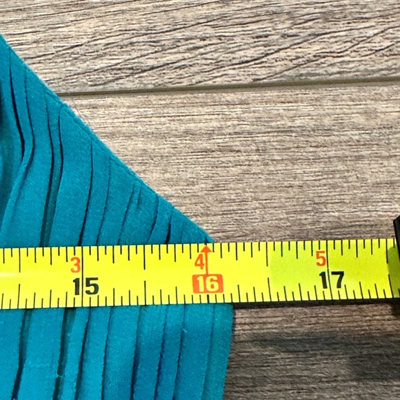 Aiden Mattox Niteline Evening Gown in Teal Blue with Beaded Empire Waist Size 4 - Picture 6 of 9